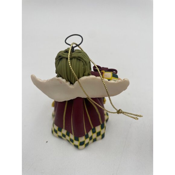 Set Of 5 Handmade Clay Holiday Ornaments With Snowman & Angel Designs Includes G - Picture 14 of 15